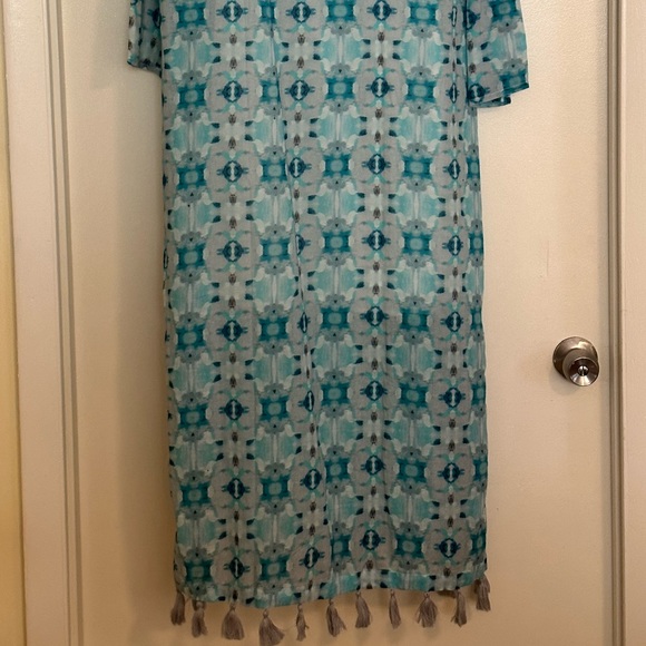 NWOT Laura Park for Annie Selke 100% cotton voile kaftan with slip and carry bag - Picture 5 of 7